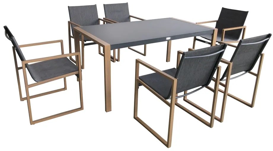 Tuinmeubelset voor 6 personen Lugo Garden Point antraciet