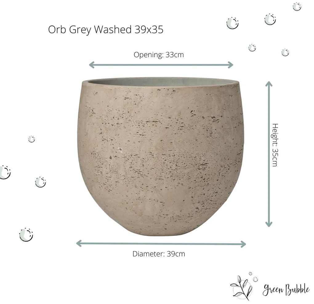 Pot Orb Grey Washed