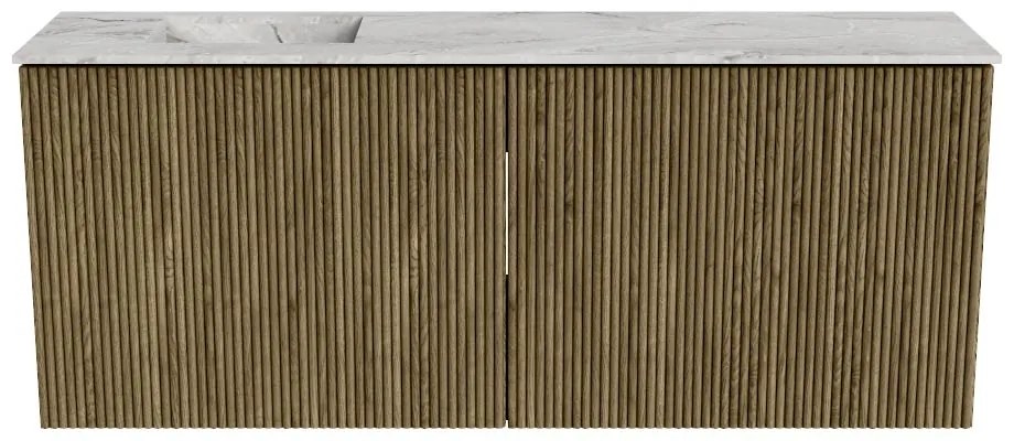 Mondiaz Joya DLux 100cm toiletmeubel dusk met wastafel faye links zonder kraangat glace
