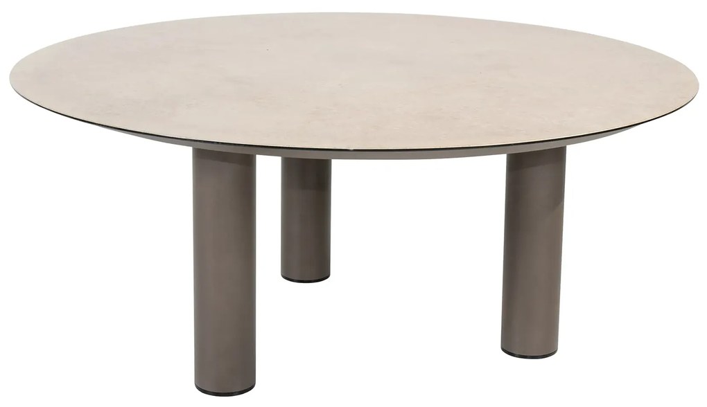 Taste by 4 Seasons Donato low dining tuintafel terre met keramisch geprint blad Ø 160 cm BartafelTuintafel   bruin weerbestendig