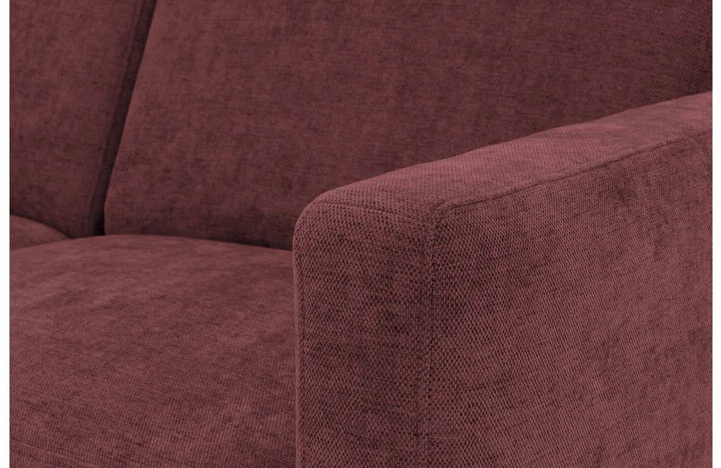 Goossens Hoekbank Tiolo Met Relaxfunctie En Hoofdsteun rood, stof, 3-zits, modern design met ligelement links