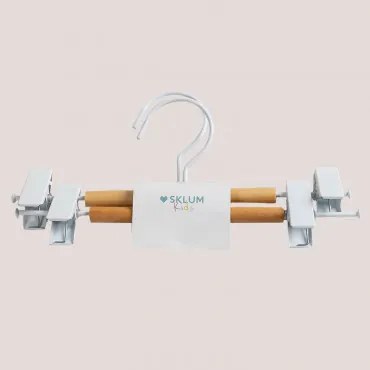 Set Van 2 Kinderhangers Met Klem Corin Kids Wit - Sklum