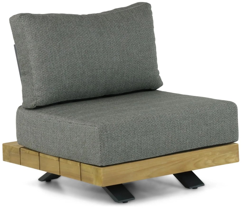 Hoek loungeset 6 personen Teak Old teak greywash Santika Furniture Santika