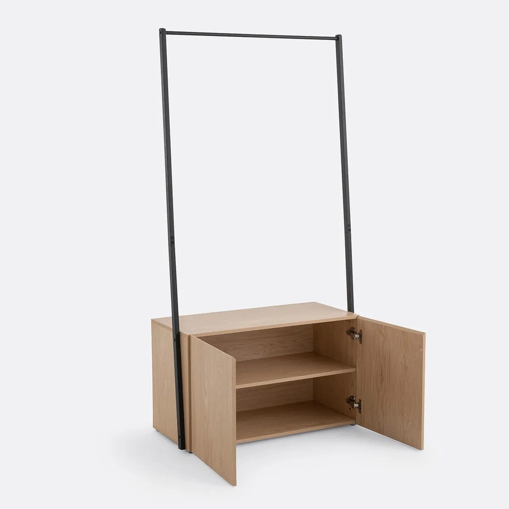 Kleerhanger met kist met 2 deuren, Amez
