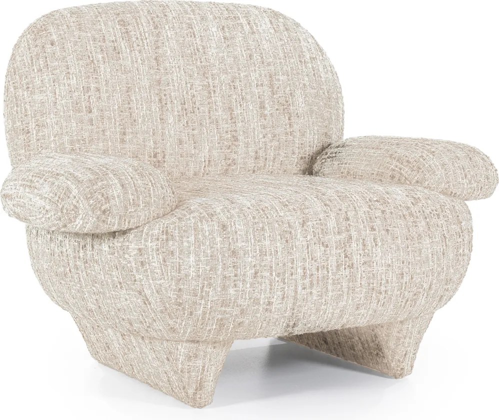 Design Fauteuil Beige Stof