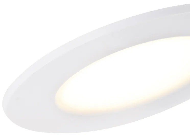 Set van 12 inbouwspots wit incl. LED dim to warm 7W IP65 - Blanca Modern IP65 rond Binnenverlichting Lamp