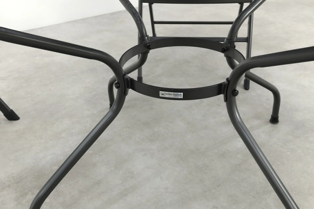 Balero ronde verstelbare bistroset strekmetaal Ø105 cm. - Antraciet