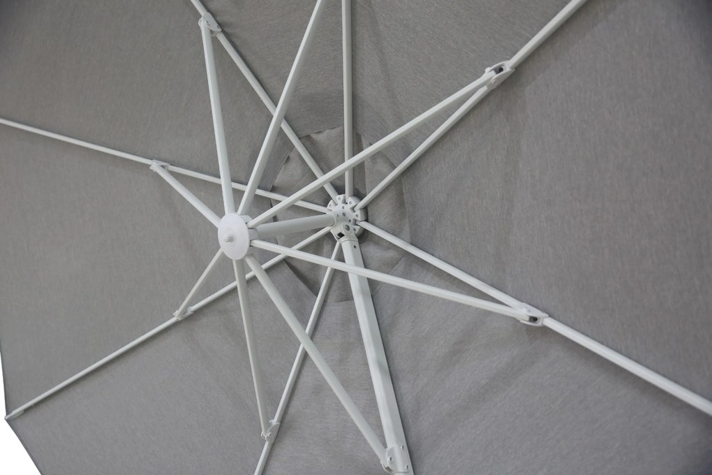 Zweefparasol 3.5m S2 Excellent (excl. voet) Grijs-antraciet Camello Luna