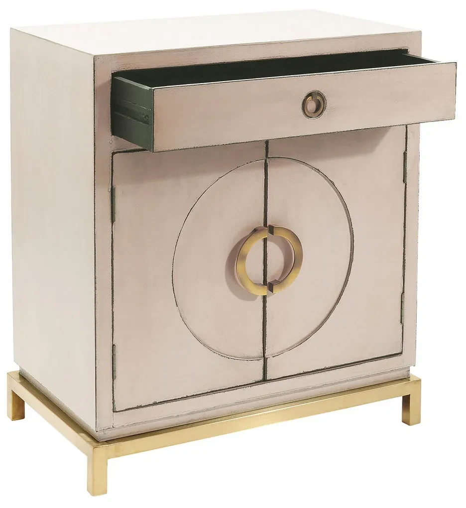 Kare Design Disk Roze Dressoir Met Goud - 76x45x86cm.