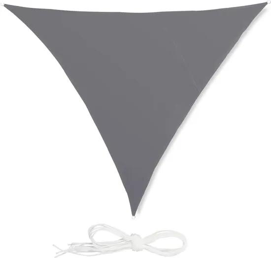 Schaduwdoek driehoek - zonnezeil - zonneluifel waterafstotend uv-bestendig grijs 3 x 3 x 3 m