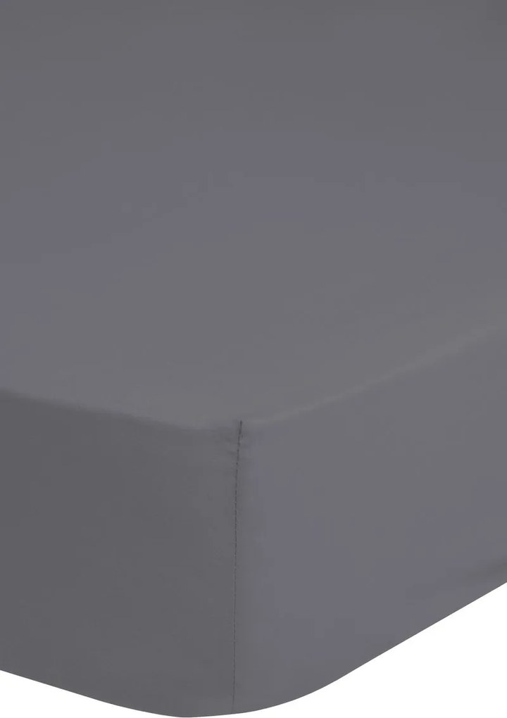 Jersey hoeslaken, grijs (180 x 220 cm)