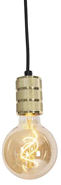 Modern railsysteem met 3 spots en 3 hanglampen goud 1-fase - Iconic Cavalux Jeana