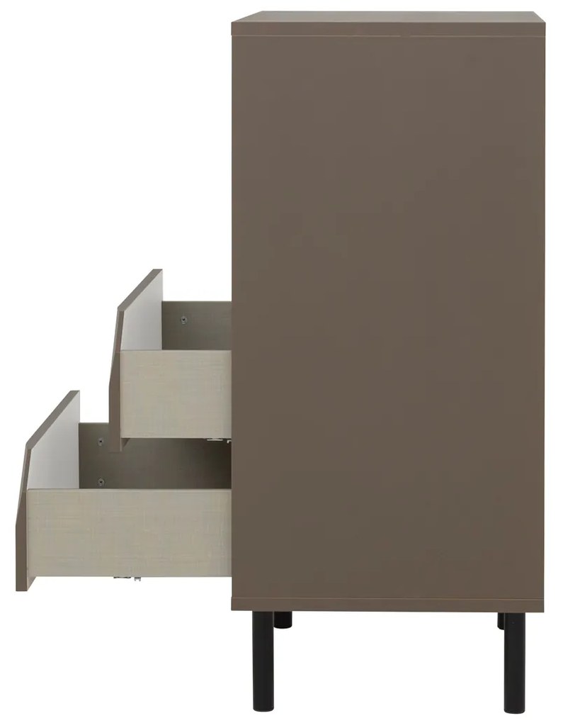 Tenzo Corner Smalle Wandkast Taupe - 60x43x96cm.