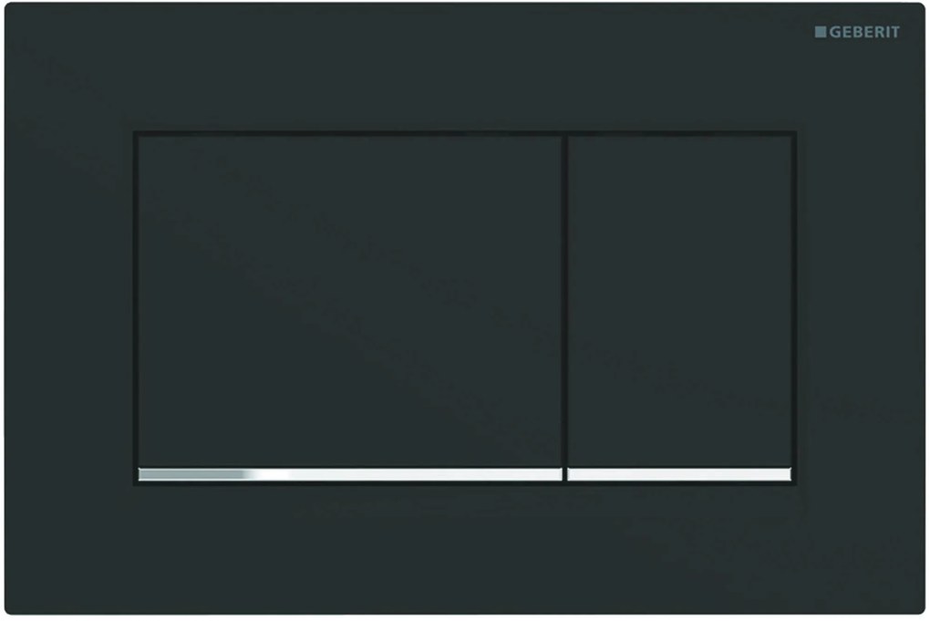 Geberit Sigma 10 (ex Sigma 30) bedieningspaneel mat zwart/chroom voor Sigma reservoirs 8cm (UP720) en 12cm (UP320)