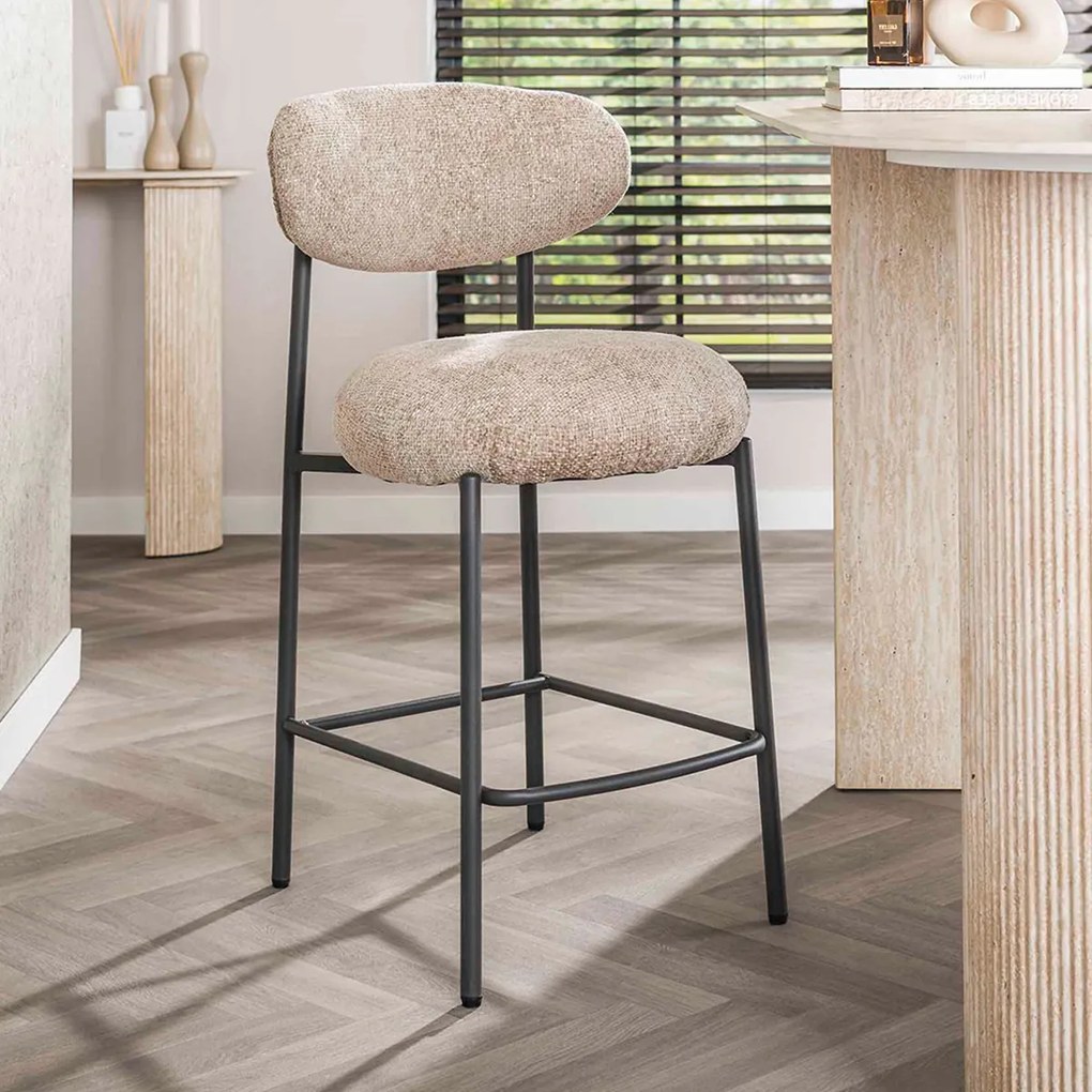 Ronde Barstoel Met Rugleuning