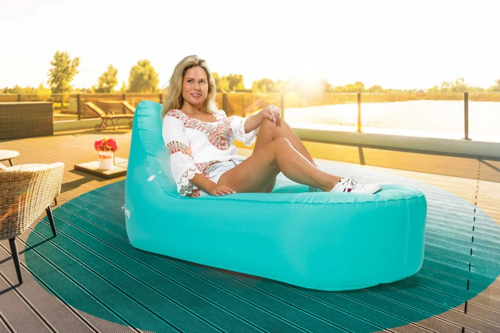 Opblaasbare Zitzak Lounger - Sea Green