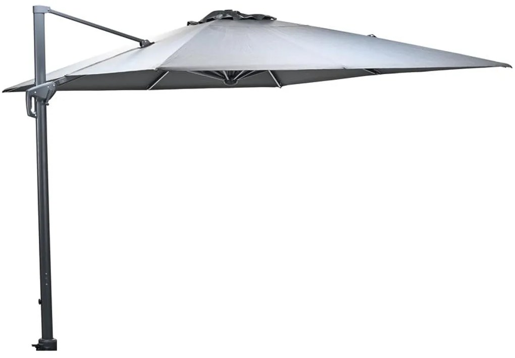 Garden Impressions Hawaii Big Pole telescopic zweefparasol 300x400 cm - donker grijs