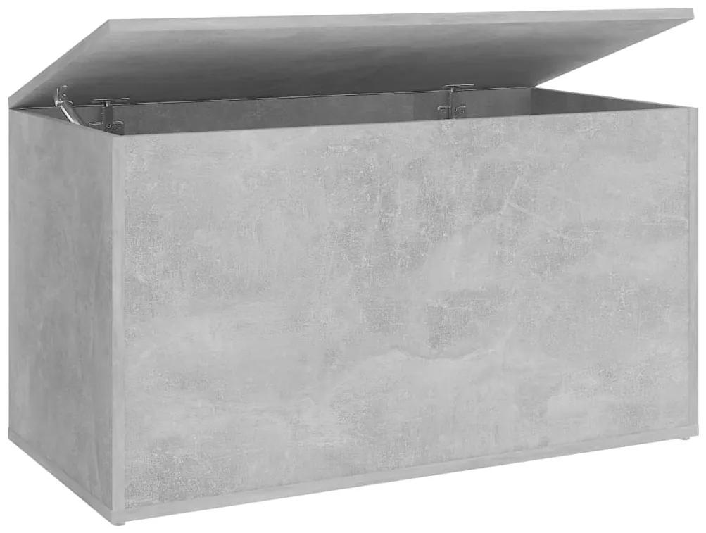 vidaXL Opbergkist 84x42x46 cm bewerkt hout betongrijs