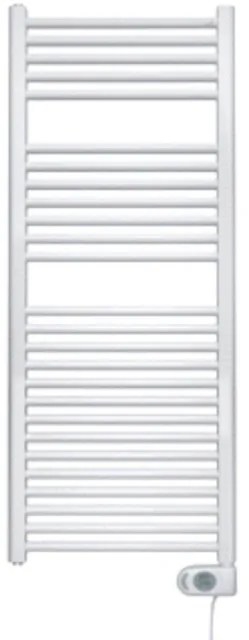 Zehnder Aura E elektrische handdoekradiator - 146.6x60cm - 1000watt - Wit glans pbez-150-60-mq