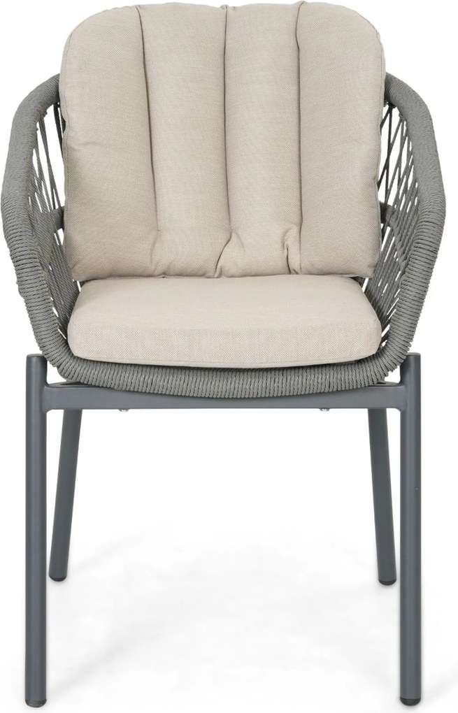 Tuinset 6 personen 220 cm Rope Grijs De Laan Projects