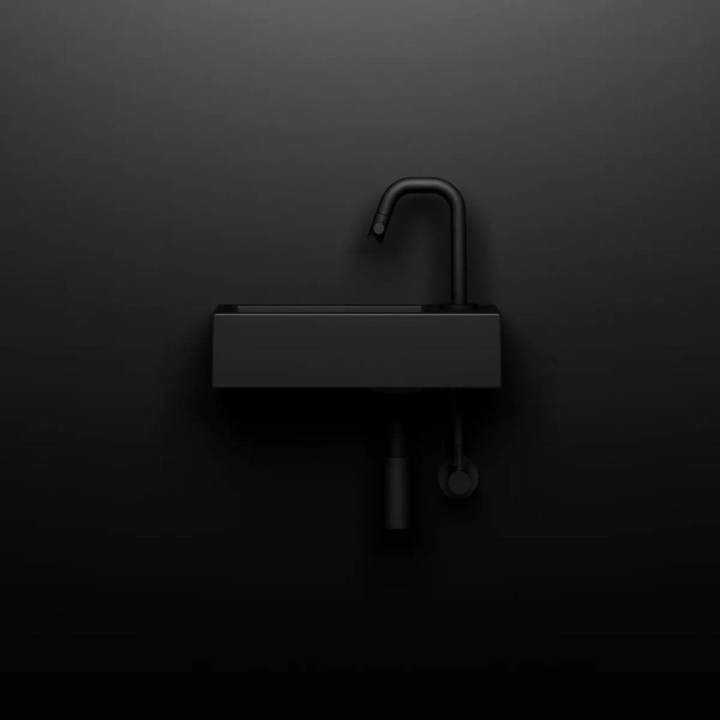 Clou Kaldur fonteinkraan rechts zwart mat