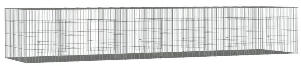vidaXL Konijnenkooi met 6 panelen 327x79x54 cm gegalvaniseerd ijzer