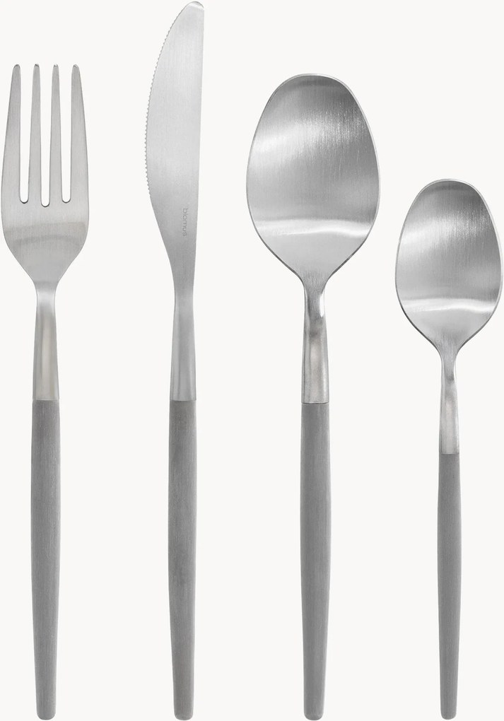 Mat geborstelde bestekset Maxime, 4 personen, 16-delig