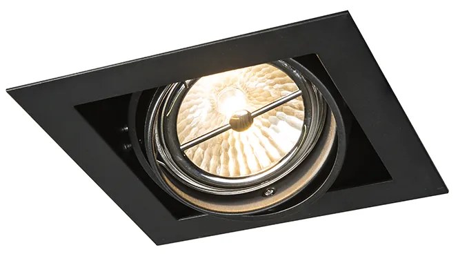 Grote Inbouwspot zwart G53 111mm verstelbaar - Oneon Design, Modern QR111 / AR111 / G53 vierkant Binnenverlichting Lamp