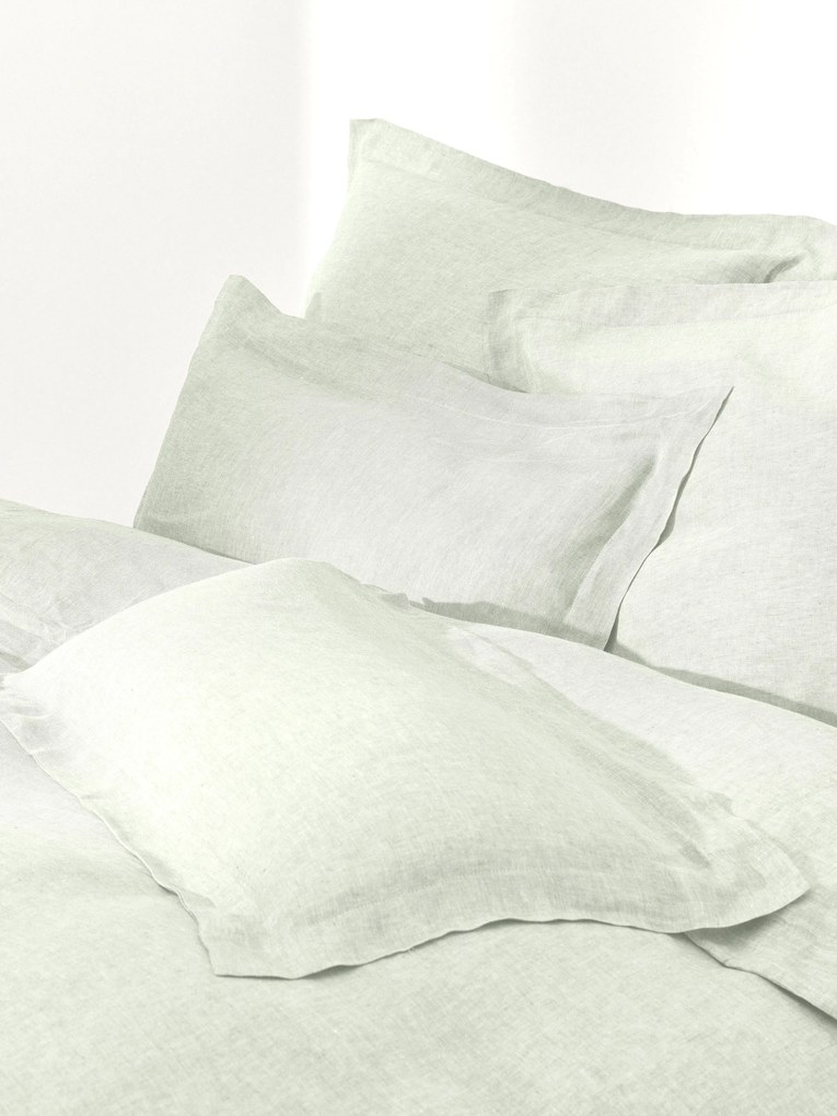 Linnen dekbedovertrek Linna met bies