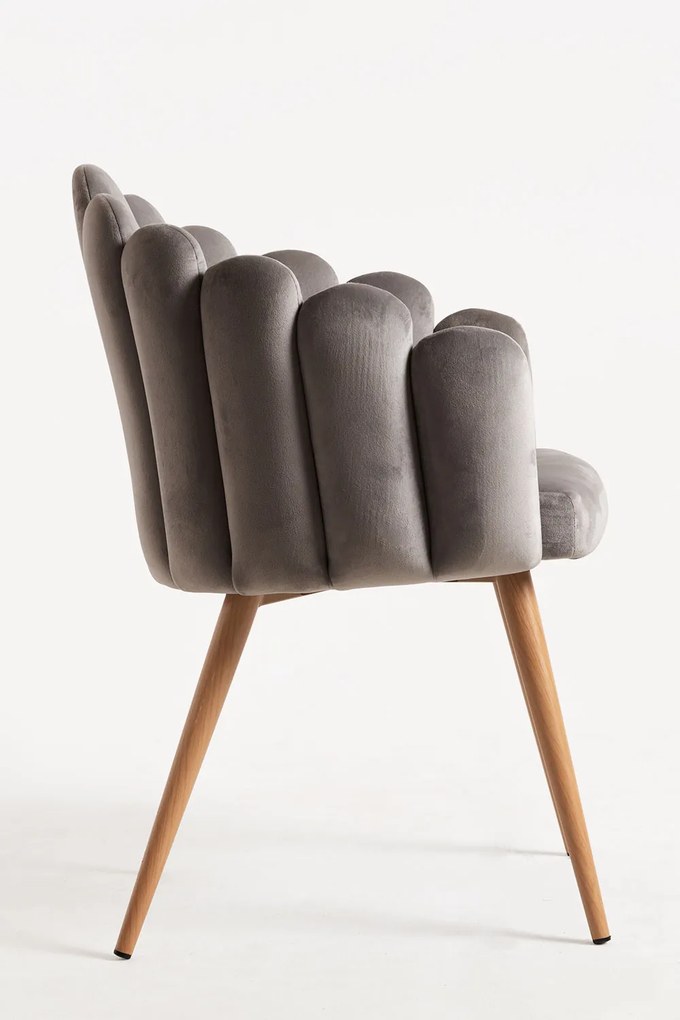 Set van 4 fluwelen fauteuils