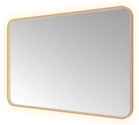 Hotbath &MORE Spiegel direct en indirect LED color changing spiegelverwarming met afstandsbediening Geborsteld koper PVD SSQ128BCP