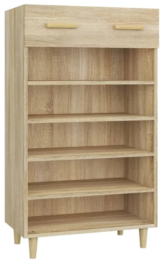 vidaXL Schoenenkast 60x35x105 cm bewerkt hout sonoma eikenkleurig