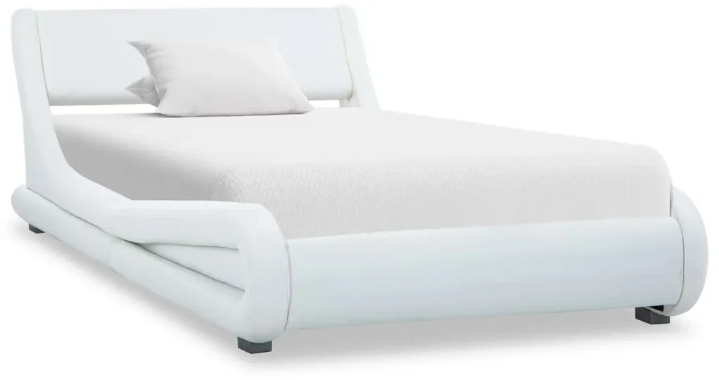 vidaXL Bedframe kunstleer wit 100x200 cm