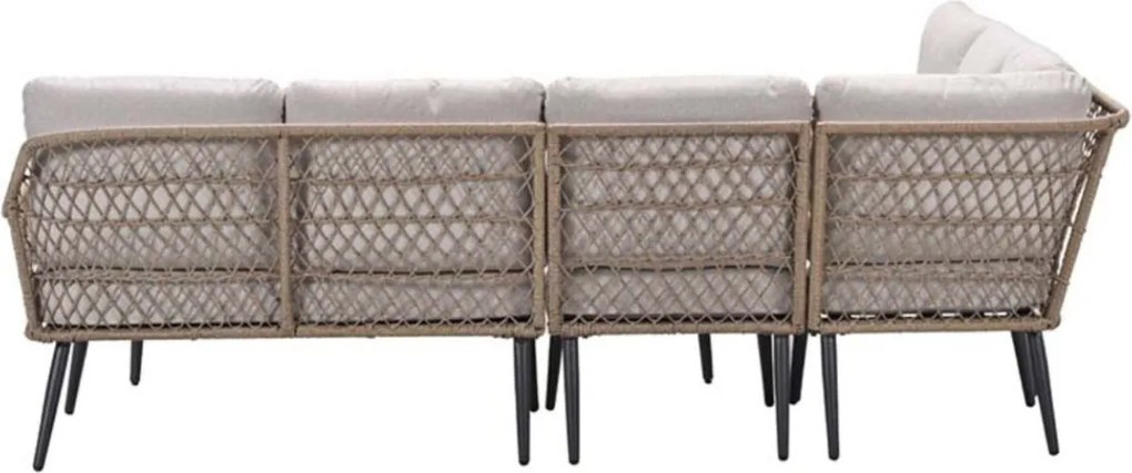 Garden Impressions Kalibo hoek lounge dining set 4-delig - donker grijs