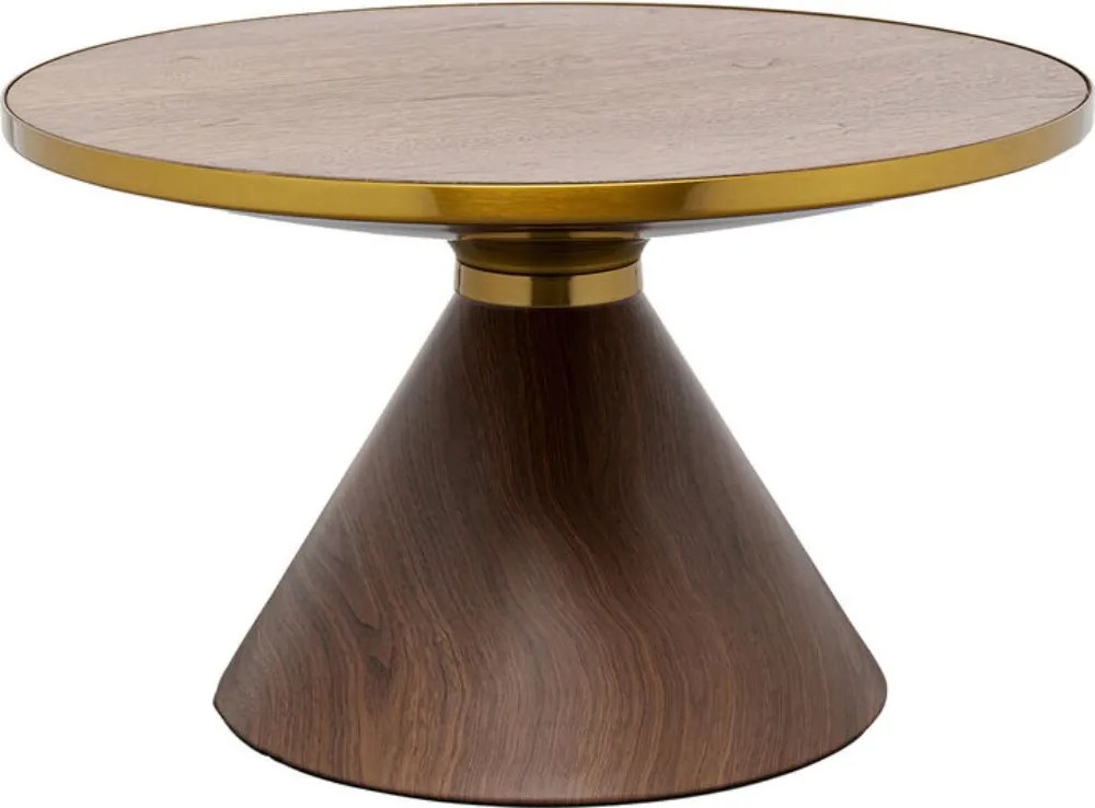 Ronde Salontafel Walnoot - 70 X 70cm.