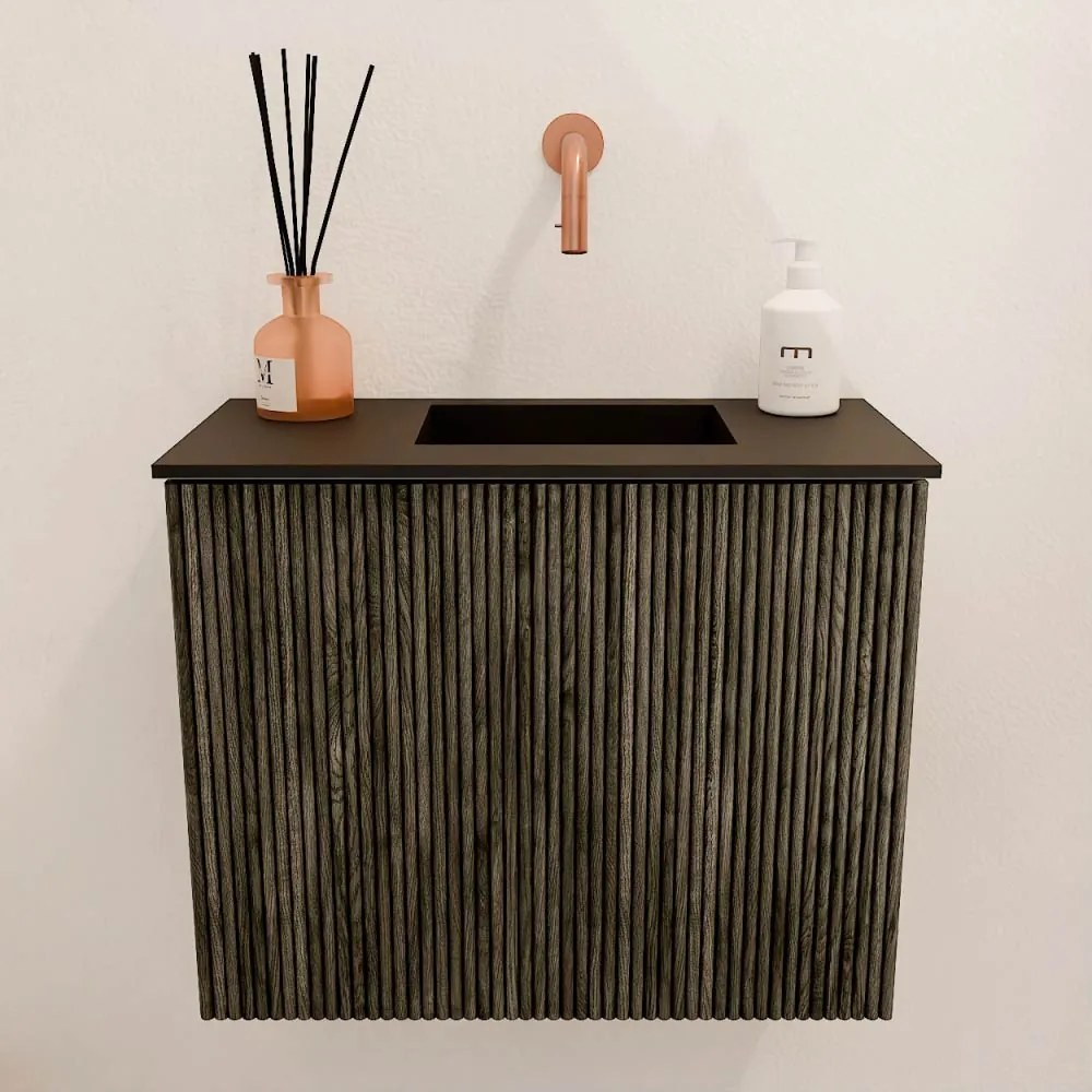 Mondiaz Joya 50cm toiletmeubel shadow met wastafel faye rechts zonder kraangat urban