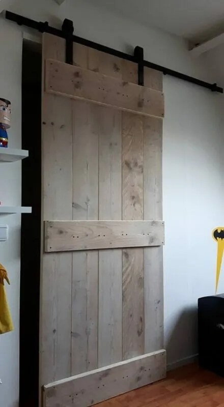 Maatwerk: Schuifdeur -  Steigerhout