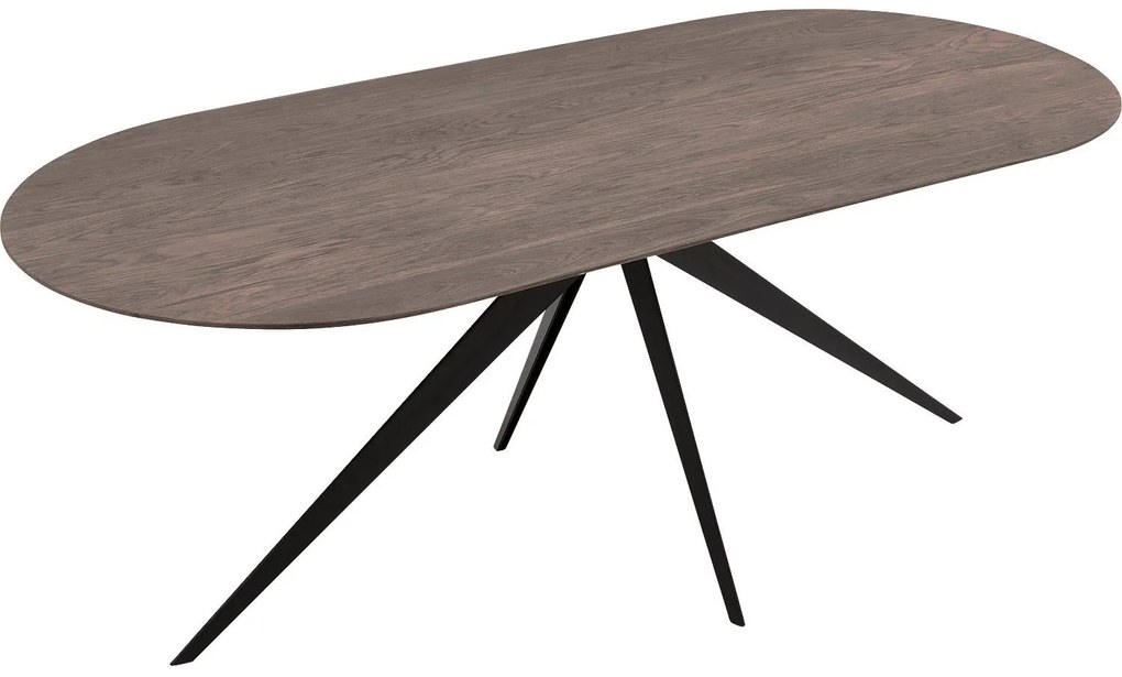 Goossens Excellent Eettafel Uniek, Semi rond 180 x 100 cm