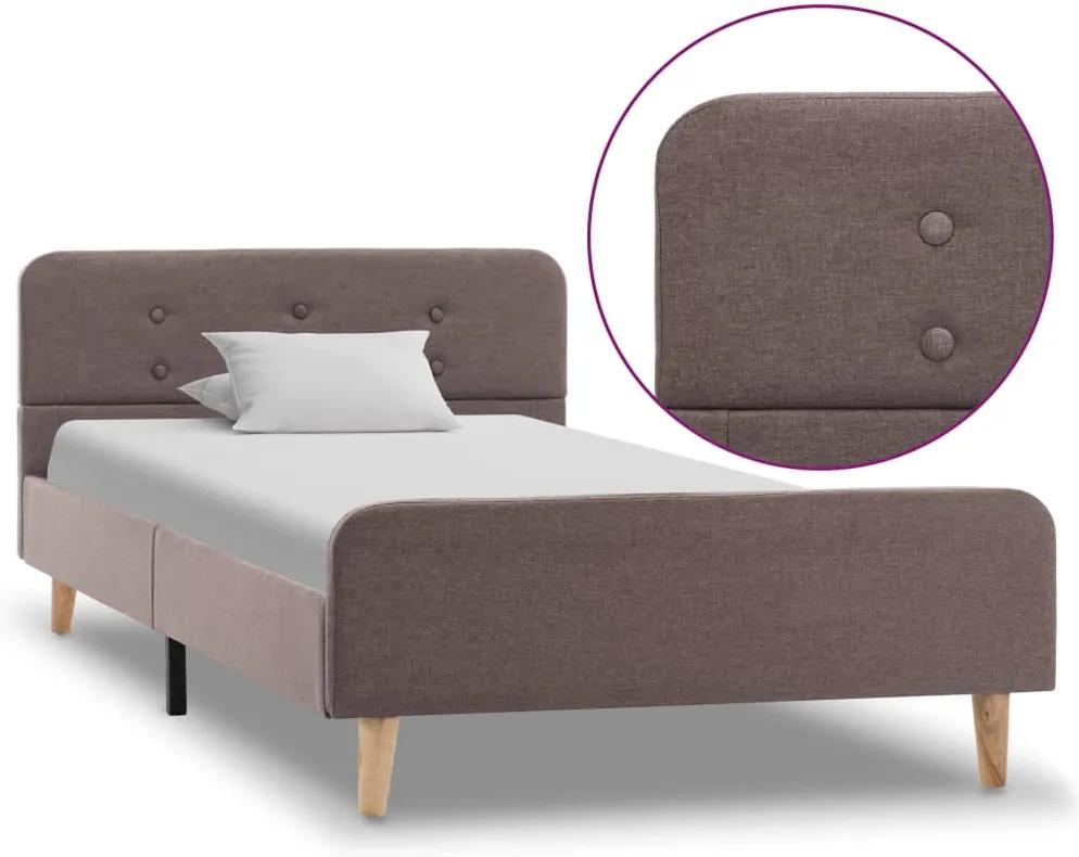 Bedframe stof taupe 90x200 cm