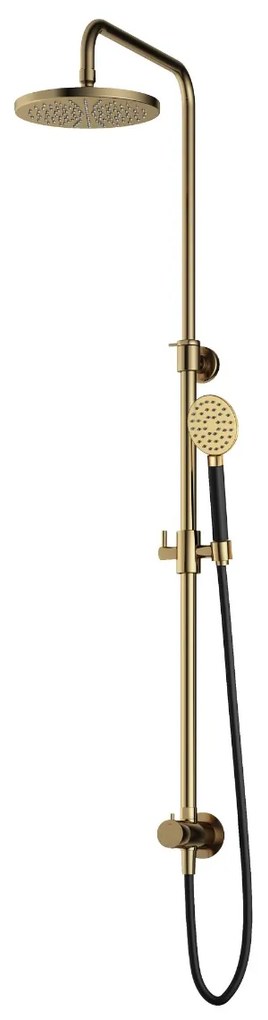 Hotbath Cobber M438 stortdouche met ronde handdouche en 30cm hoofddouche messing gepolijst