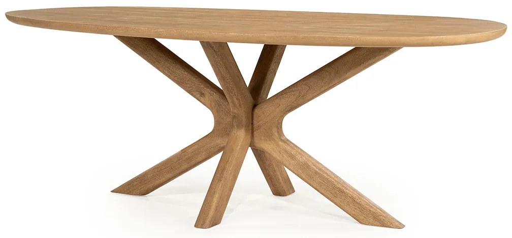 Eettafel Kruispoot Eiken 210 - 210 X 110cm.