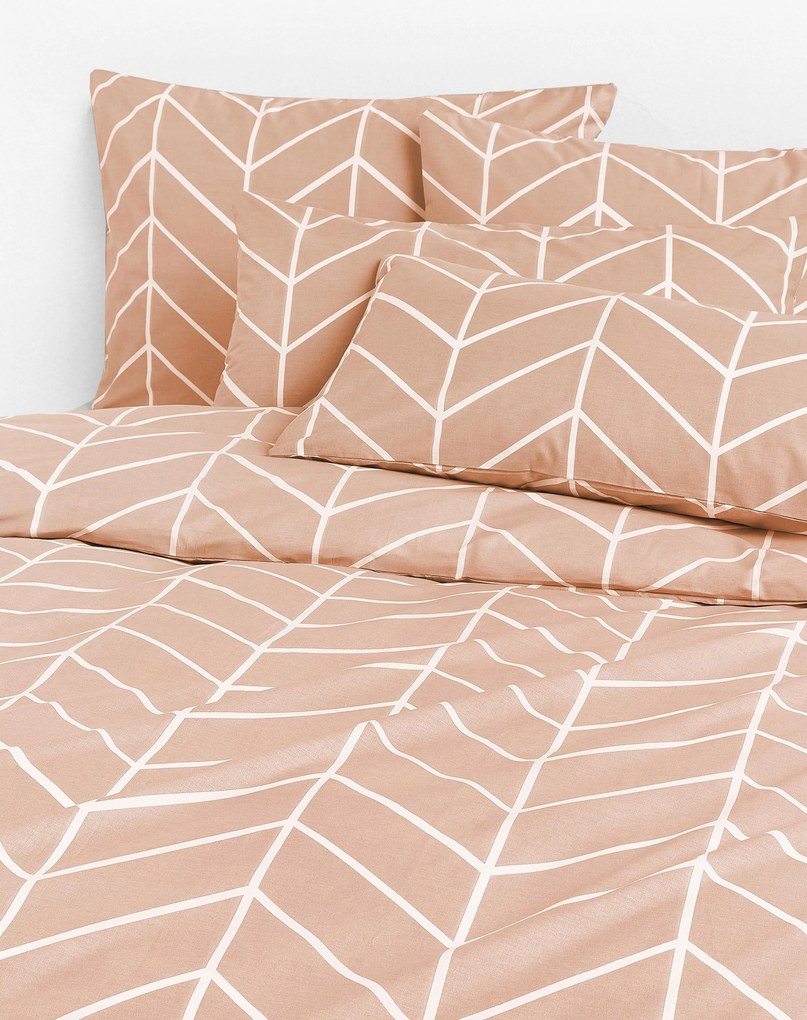 Katoenen dekbedovertrek Mirja met patroon