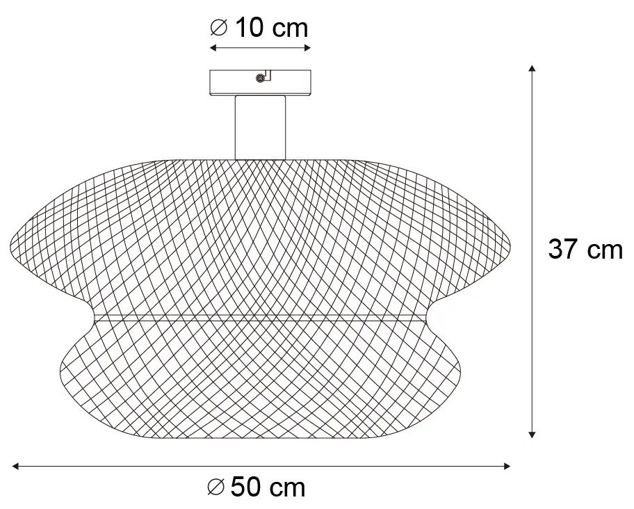 Oosterse plafondlamp bamboe - Ostrava Double