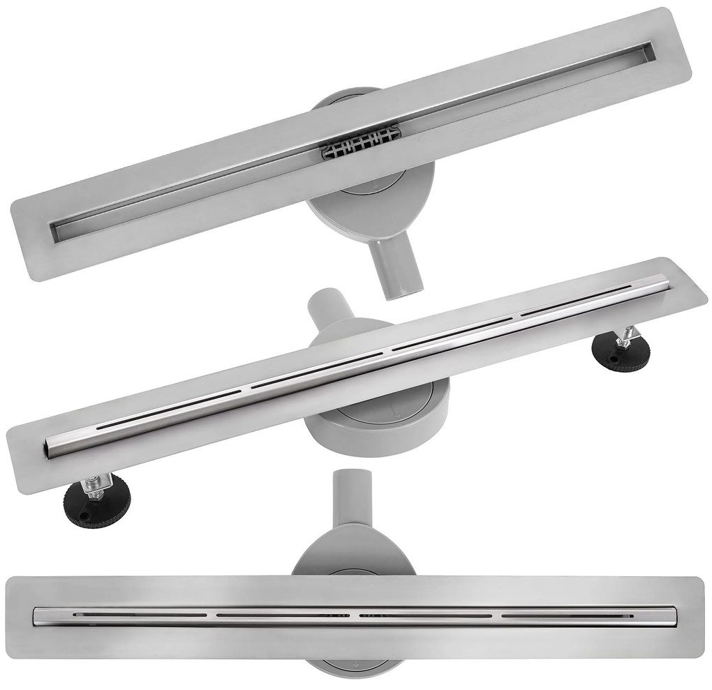 Lineaire afvoer Rea FILO Brush Steel 70