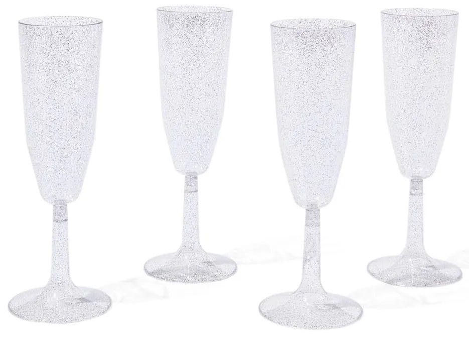 HEMA Champagneglazen Plastic - 4 Stuks