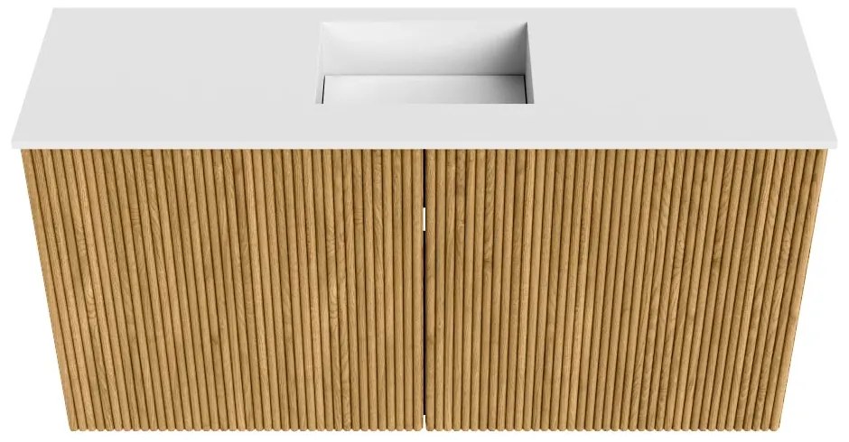 Mondiaz Joya 80cm toiletmeubel oak met wastafel faye midden 1 kraangat talc