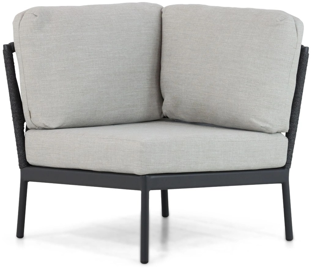 Hoek loungeset 5 personen Aluminium/rope Grijs  Coco Puerto/Montana