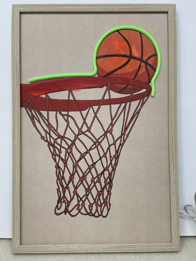 Neon Art Basketball