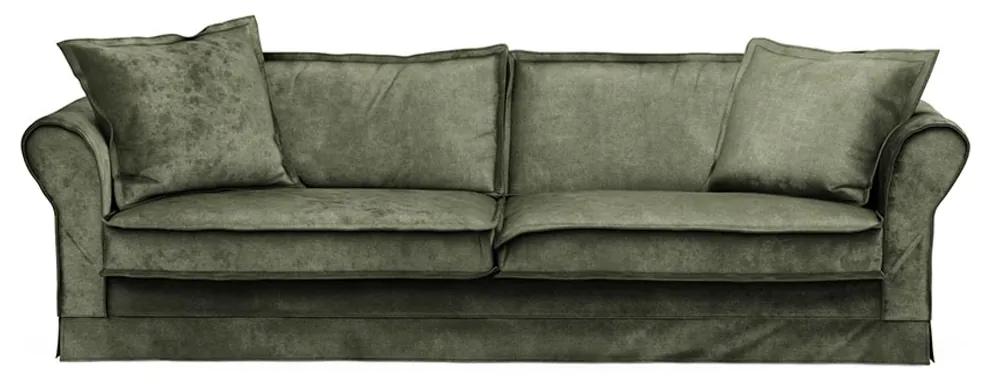Rivièra Maison - Carlton Sofa 3,5 Seater, velvet, ivy - Kleur: groen