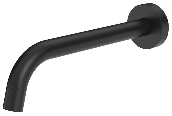 Saniclear Nero Curved inbouw badkraan rond zwart mat